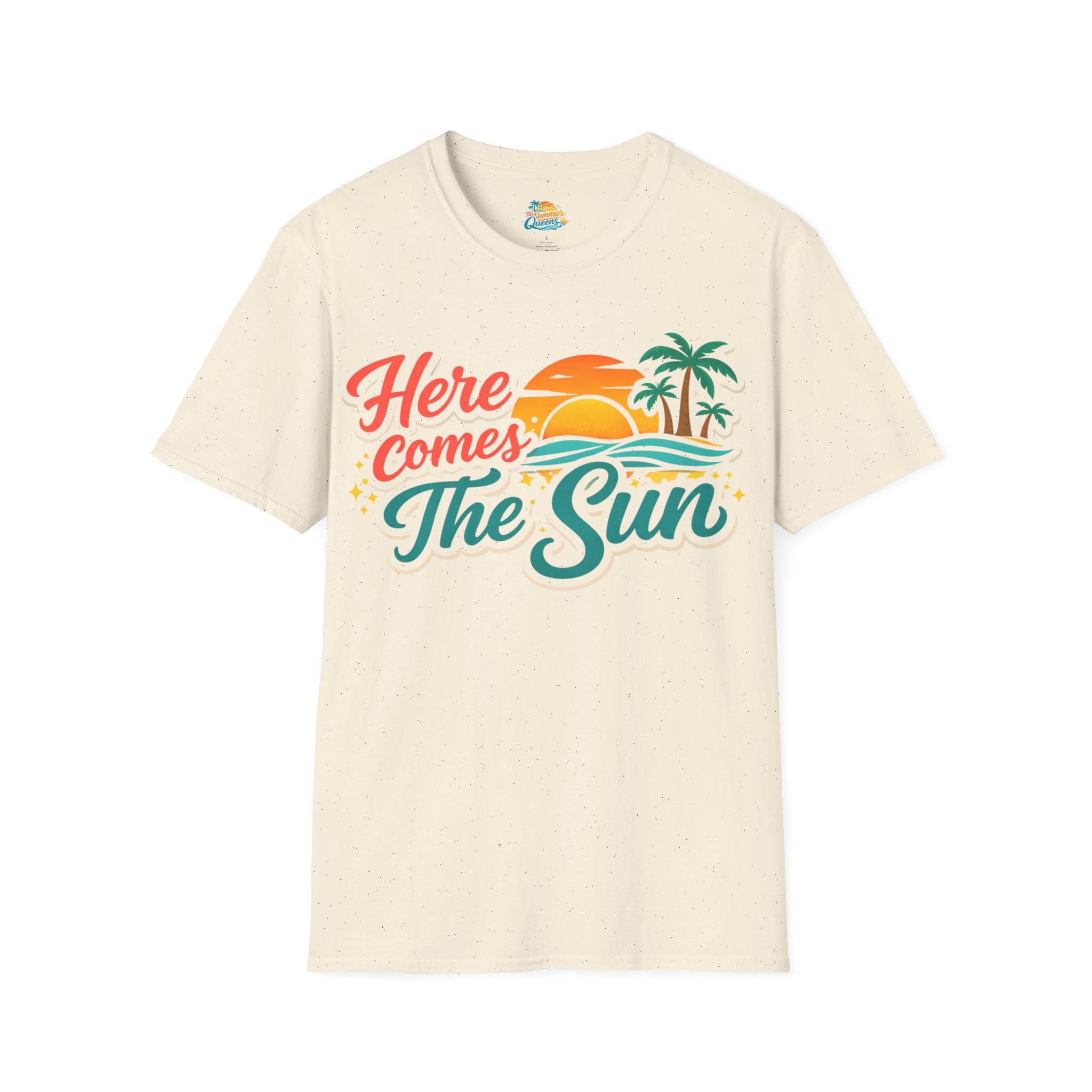 Here Comes The Sun T-Shirt — Retro Beach Sunset Tee