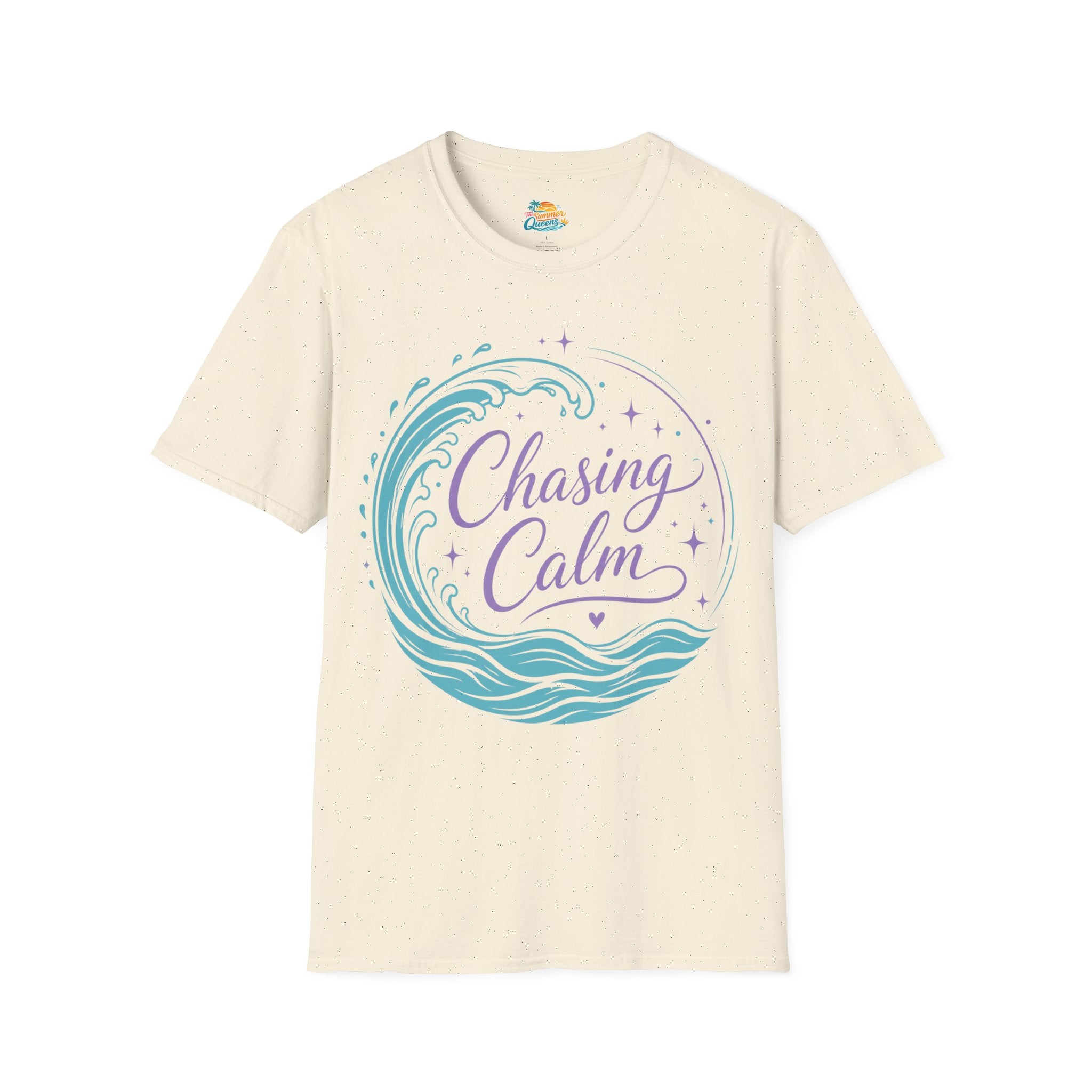 Chasing Calm T-Shirt — Nautical Wave Relaxation Tee