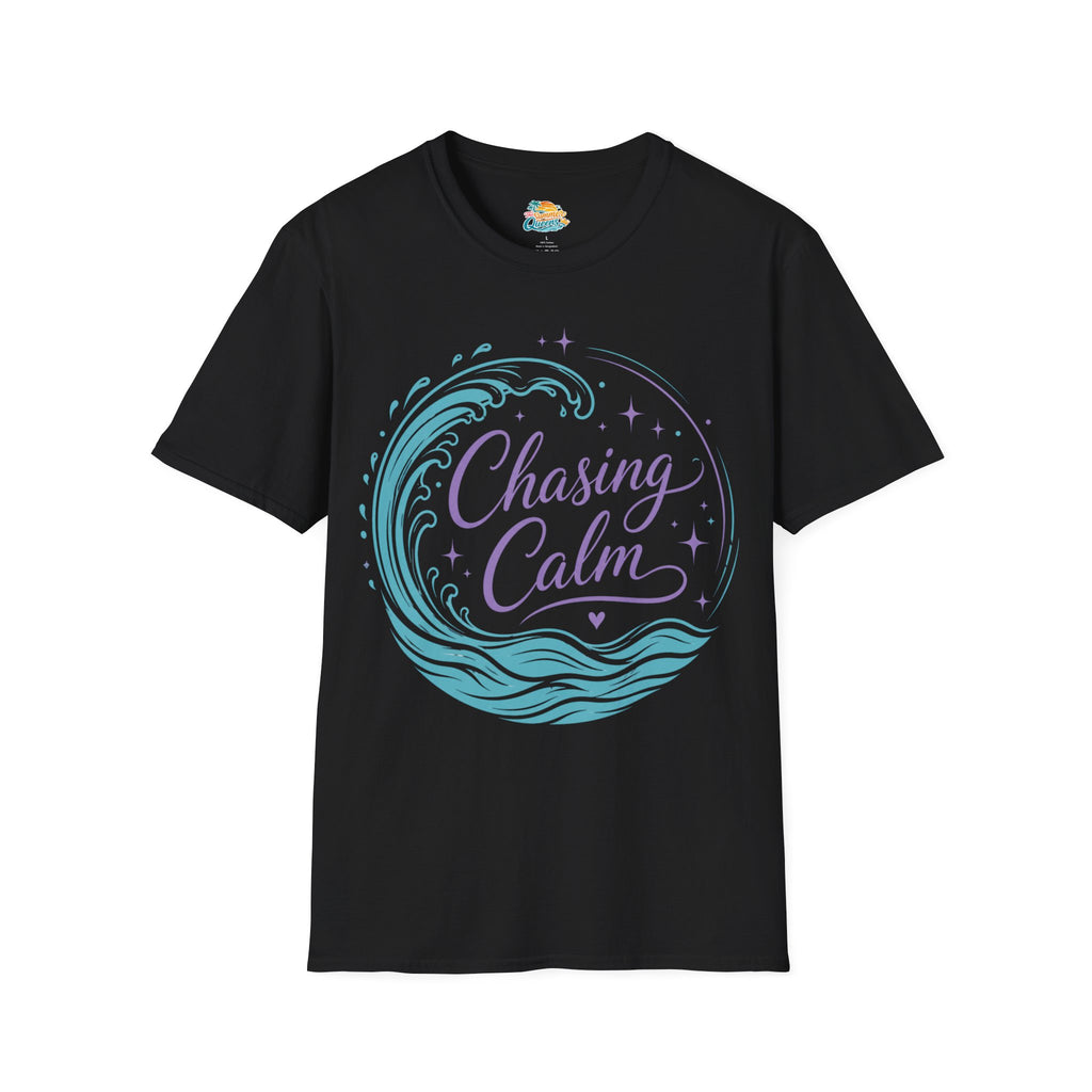 Chasing Calm T-Shirt — Nautical Wave Relaxation Tee