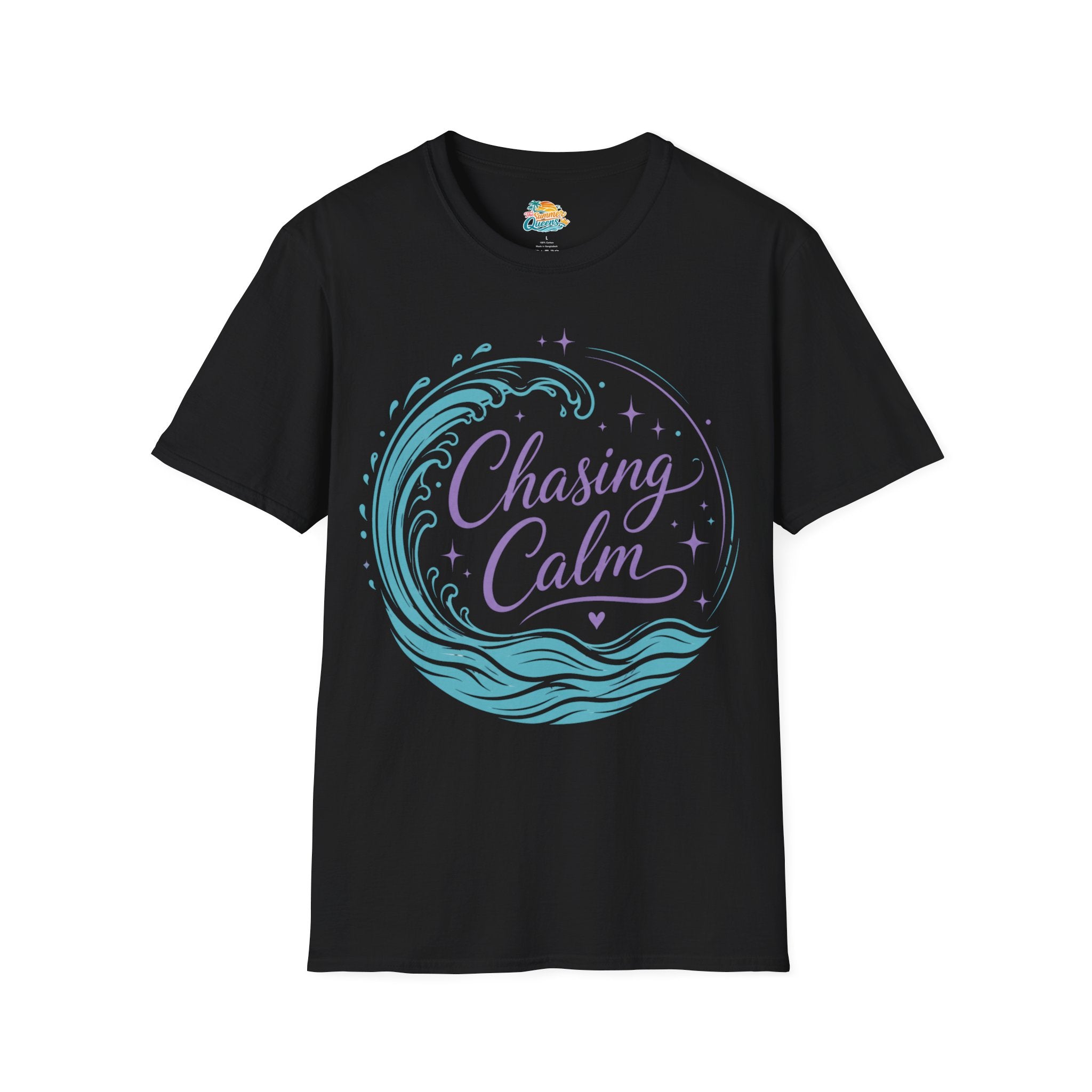 Chasing Calm T-Shirt — Nautical Wave Relaxation Tee