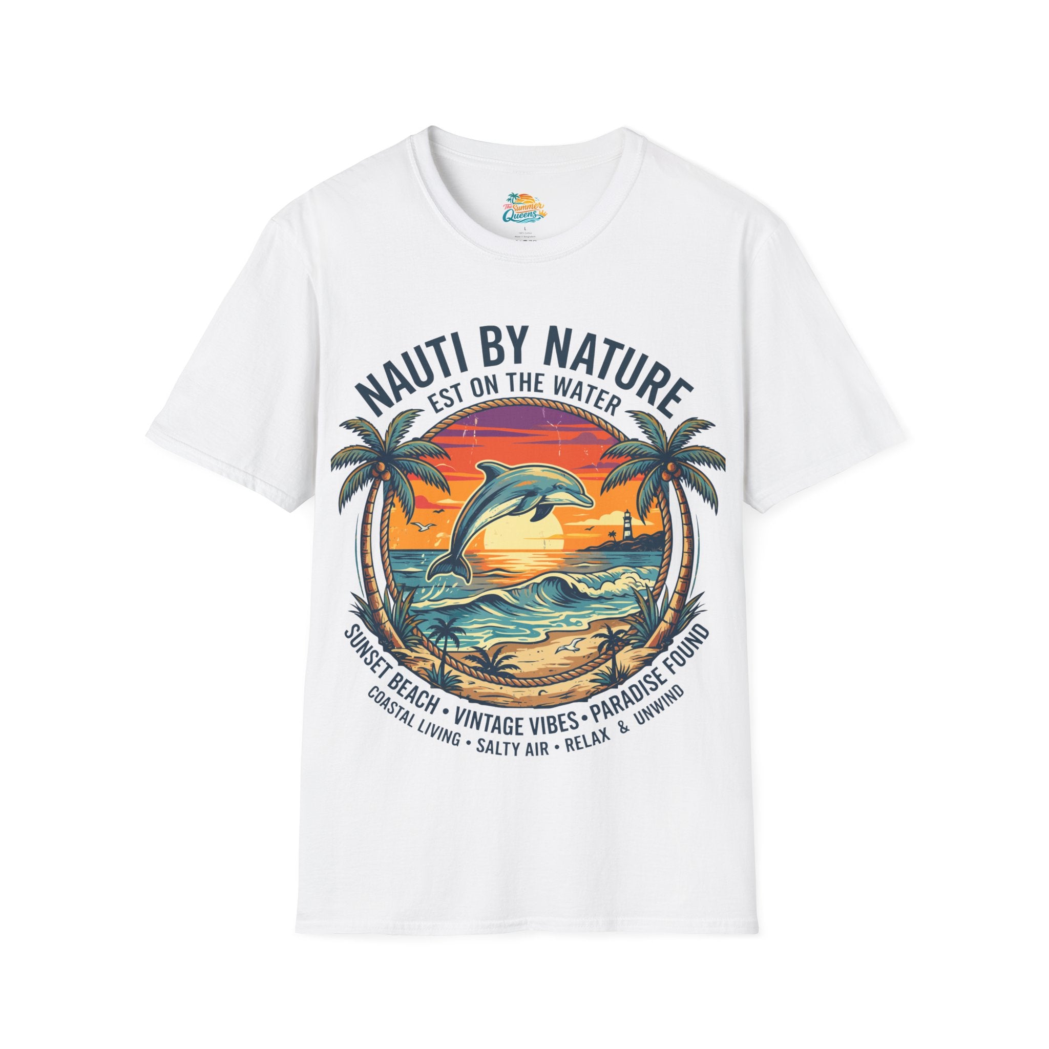 Nauti By Nature EST On The Water - Dolphin Sunset T-Shirt