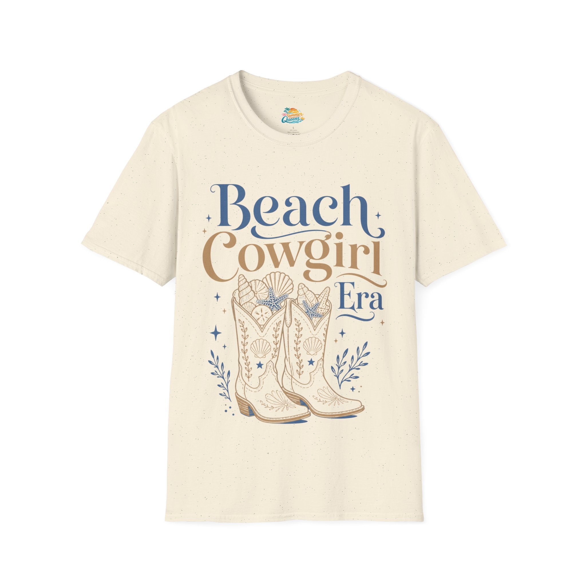 Beach Cowgirl Era T-Shirt — Coastal Western Boots Graphic Tee