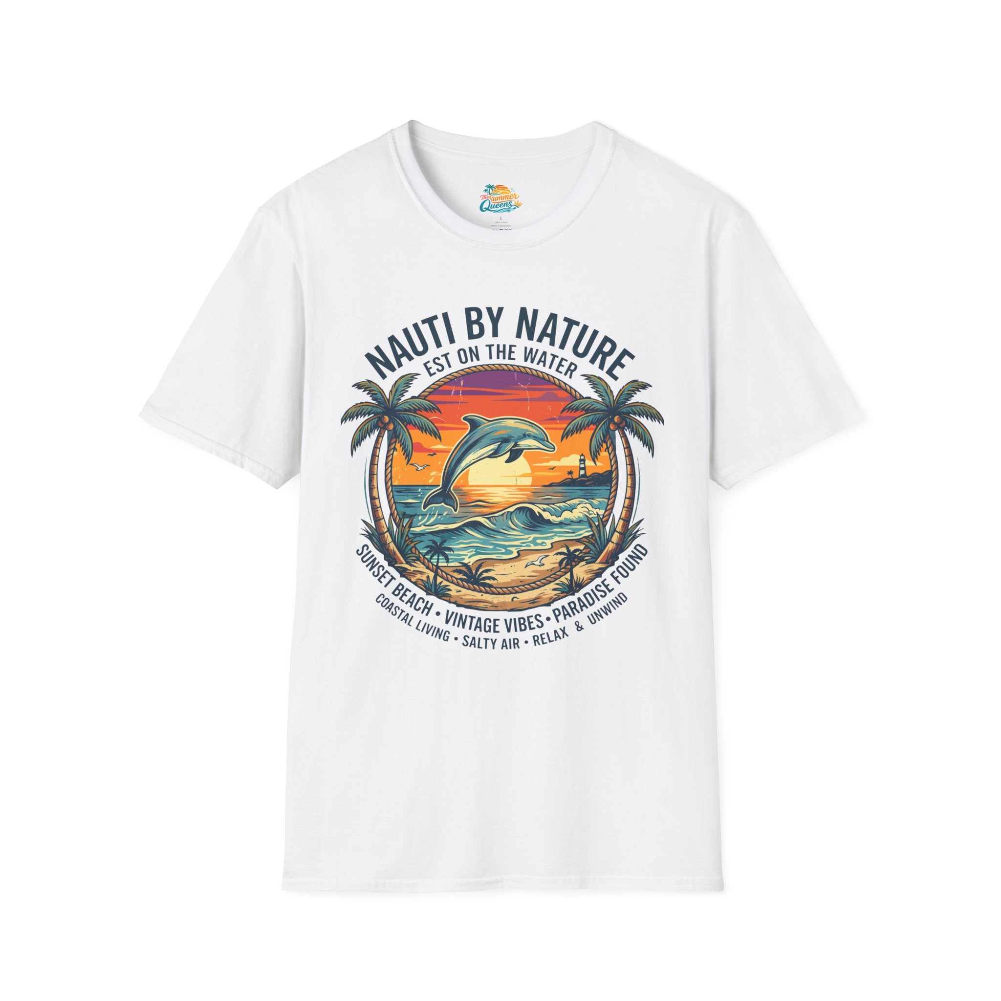 Nauti By Nature EST On The Water - Dolphin Sunset T-Shirt