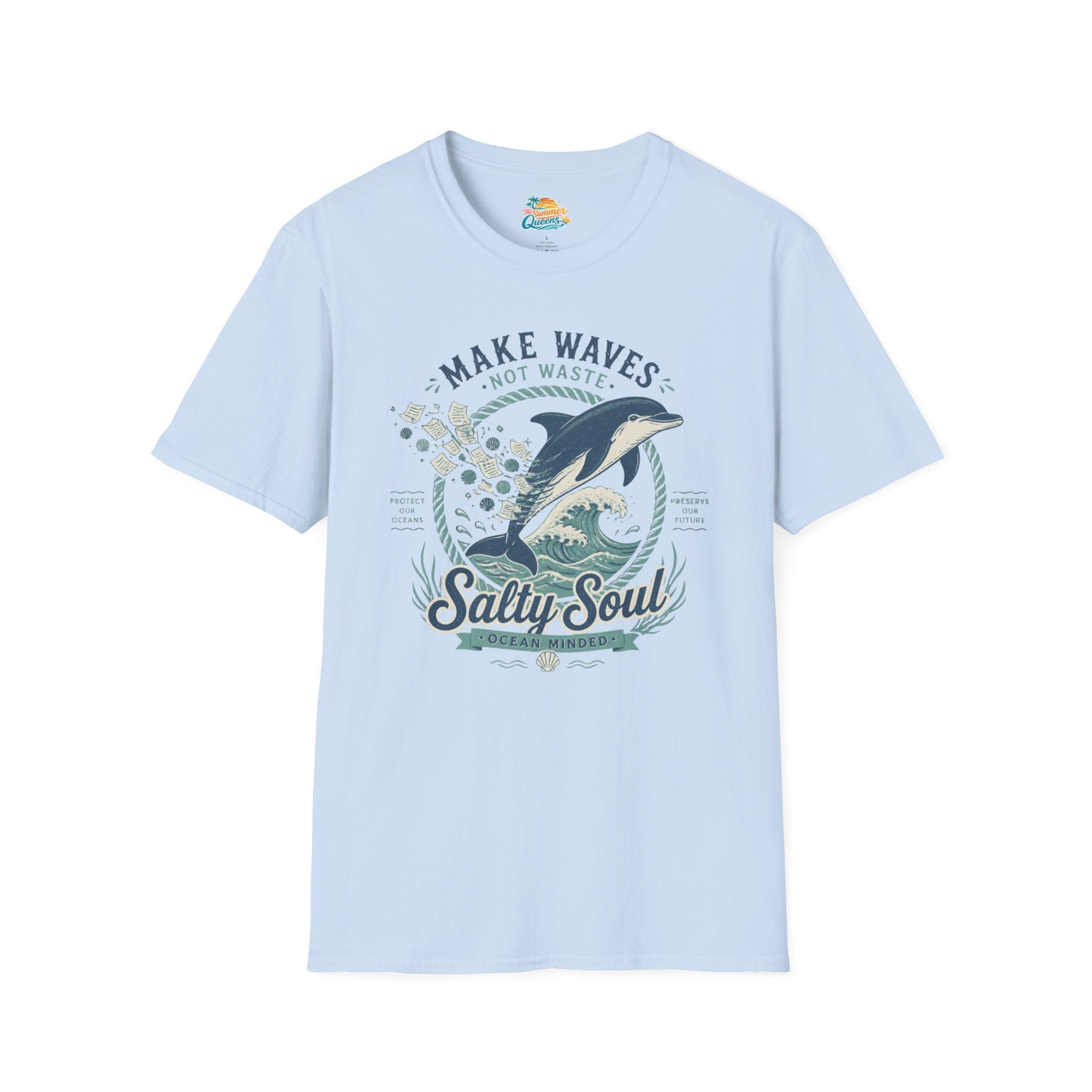 Make Waves Not Waste Dolphin T-Shirt