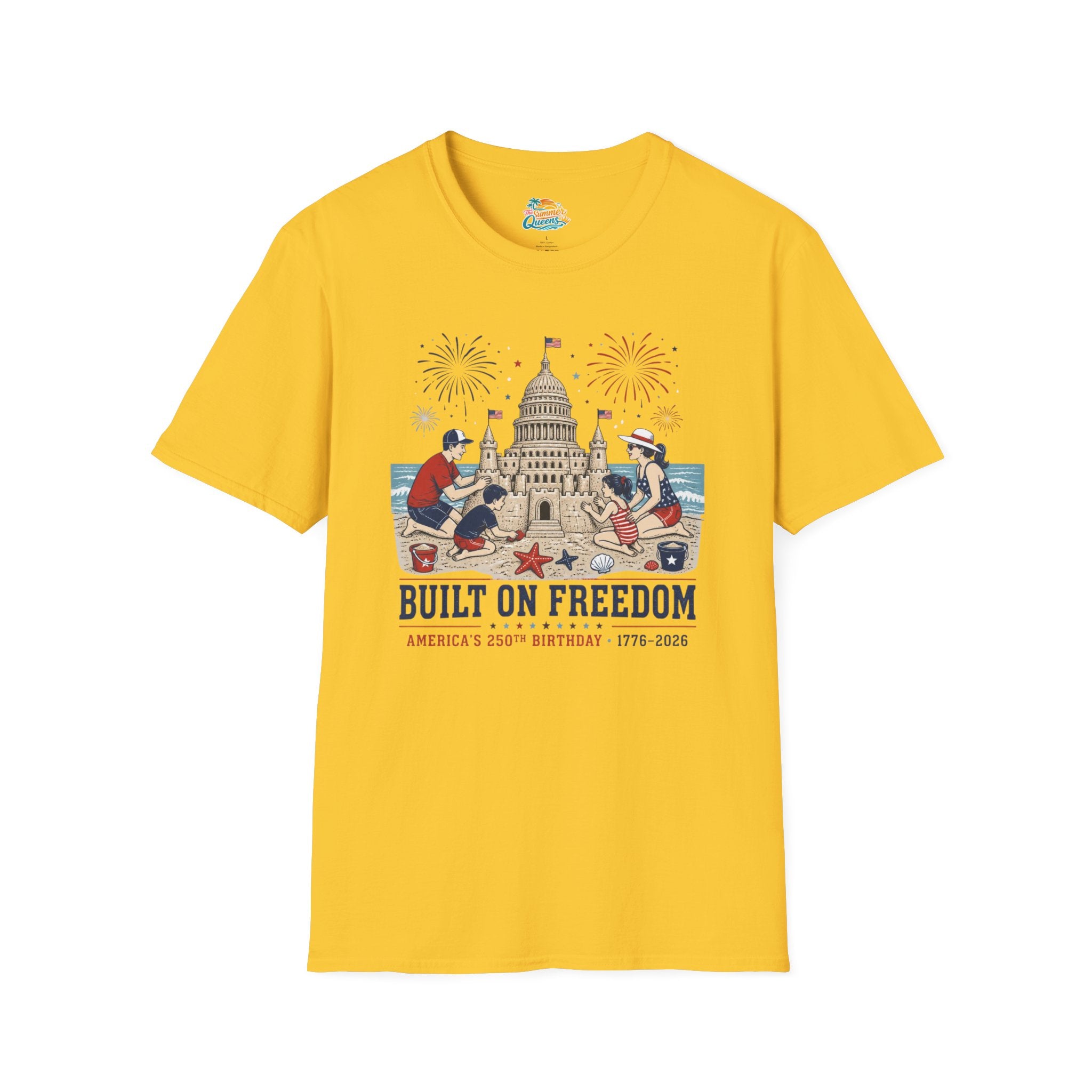 Built on Freedom Sandcastle T-Shirt