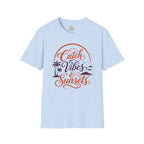 Catch Vibes & Sunsets T-Shirt — Beach Palm Sunset Graphic Tee