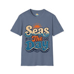 Seas The Day Graphic T-Shirt — Retro Beach Surf Tee