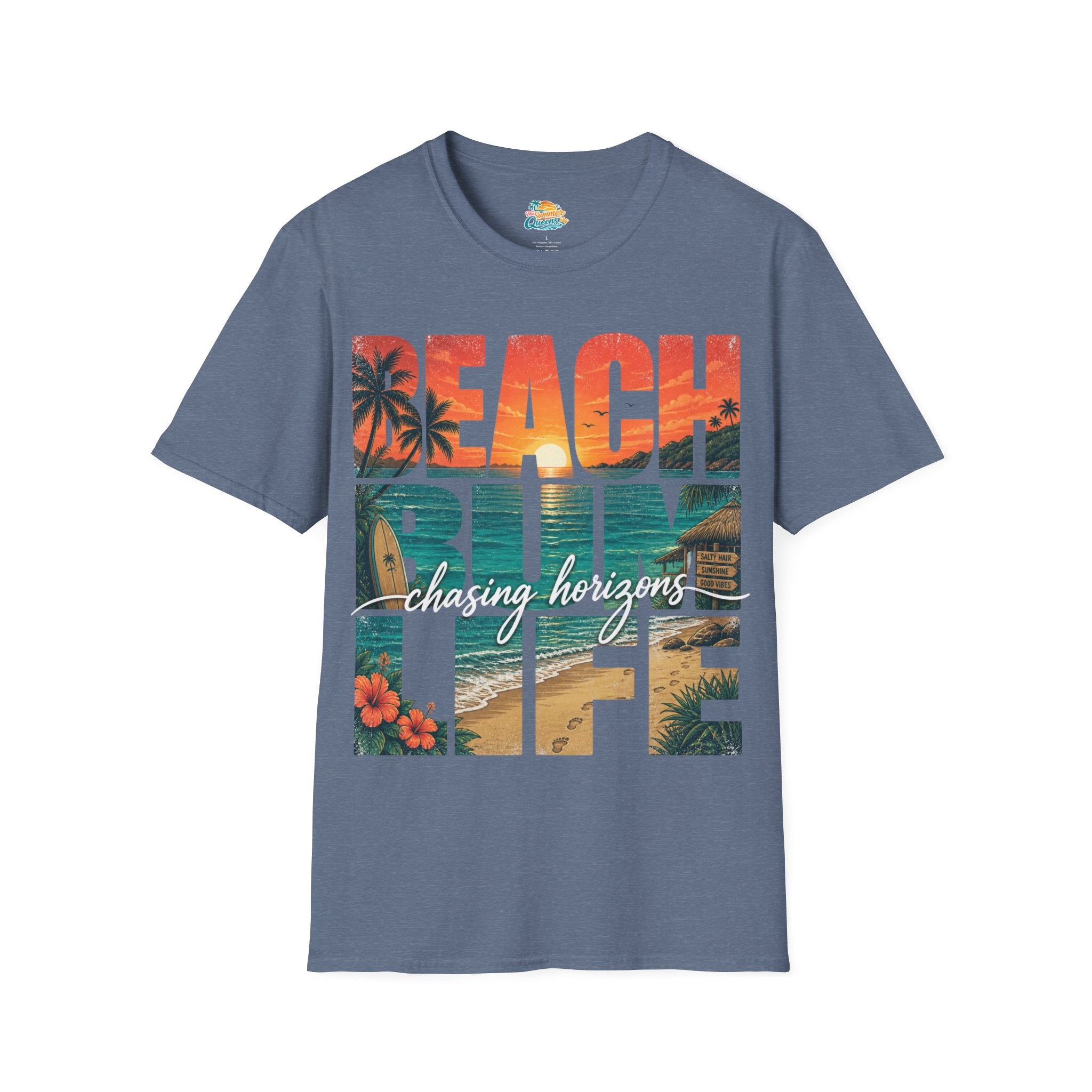 Beach Bum Life T-Shirt – Tropical Surfing Vacation Graphic Tee