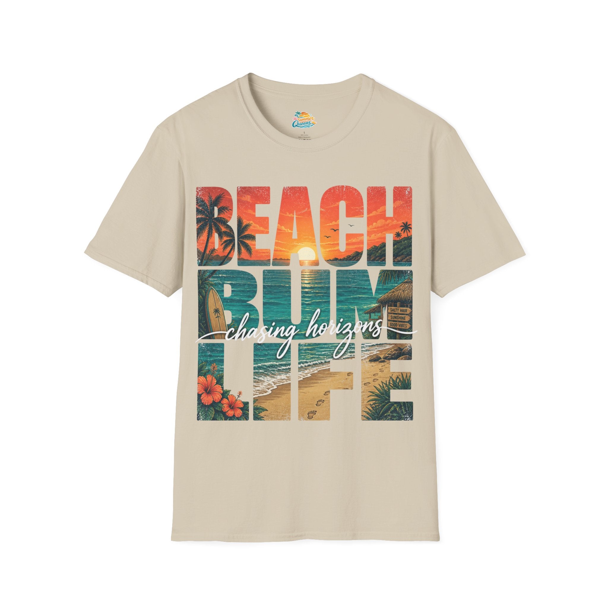 Beach Bum Life T-Shirt – Tropical Surfing Vacation Graphic Tee