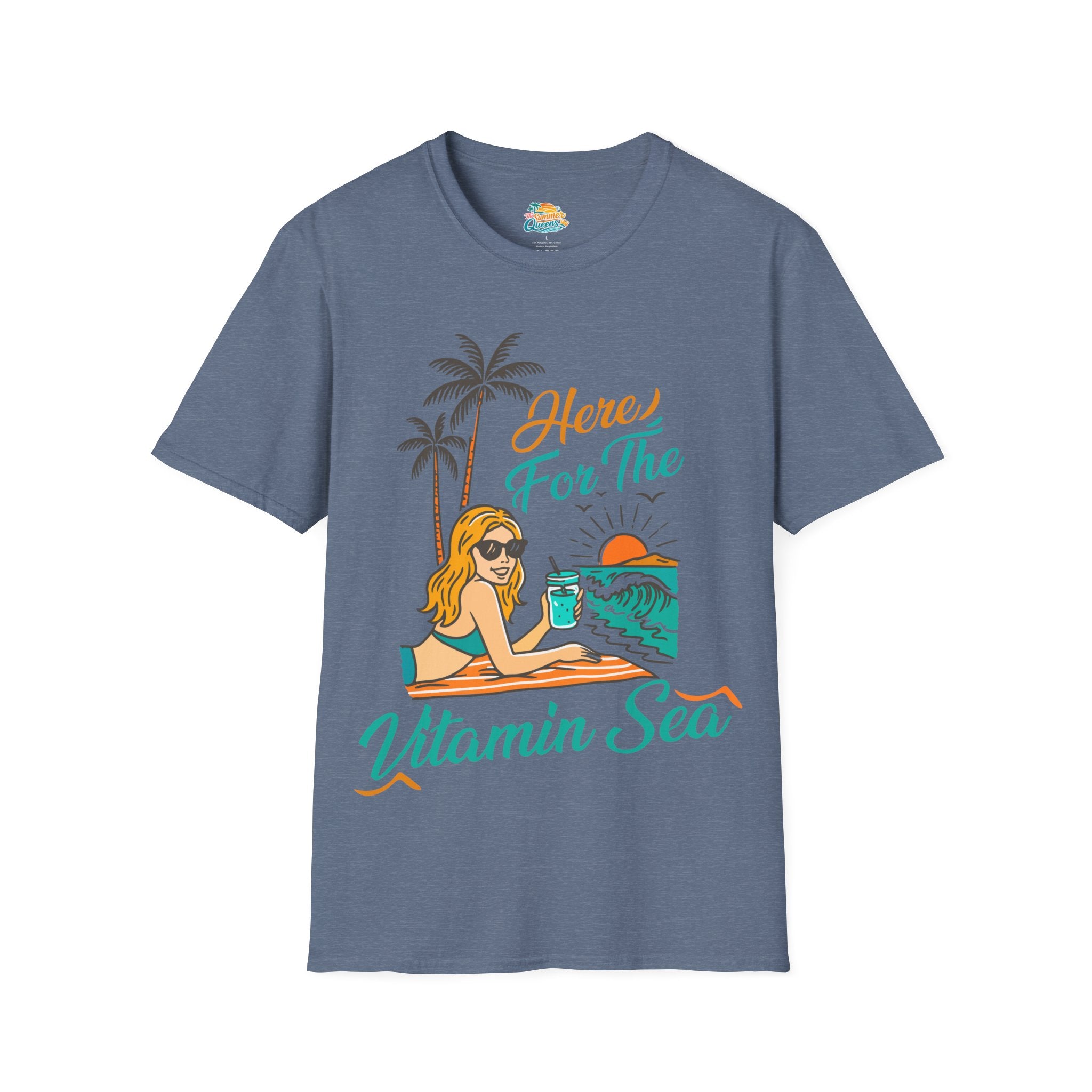 Here For The Vitamin Sea Graphic T-Shirt — Beach Tee