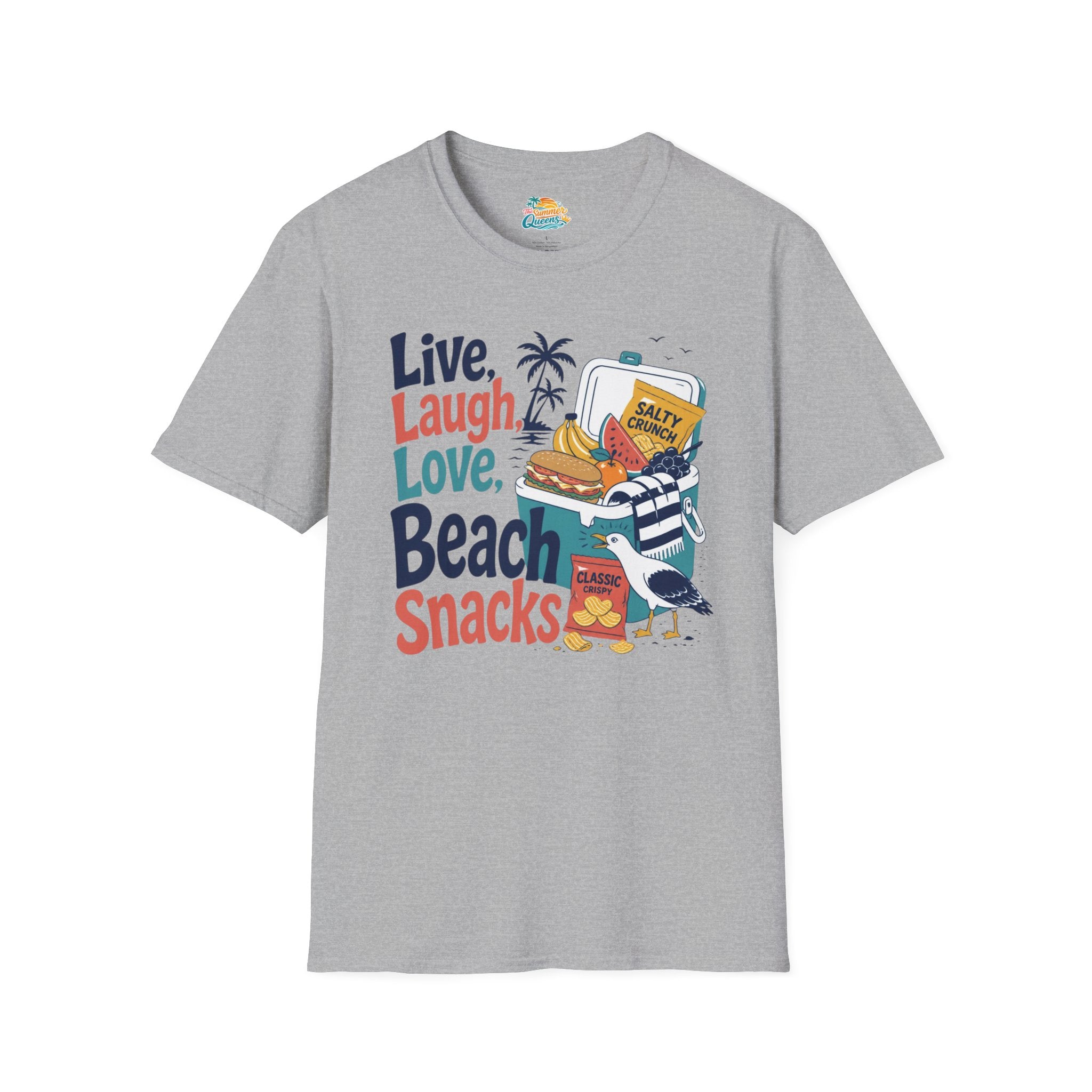 Live, Laugh, Love, Beach Snacks T-Shirt