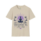 Breathe In The Tide Yoga T-Shirt — Meditative Beach Relaxation Tee