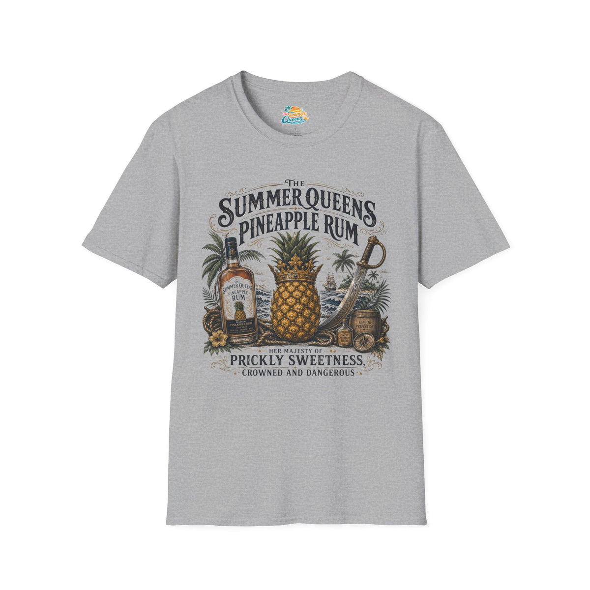 The Summer Queens Pineapple Rum Bottle T-Shirt