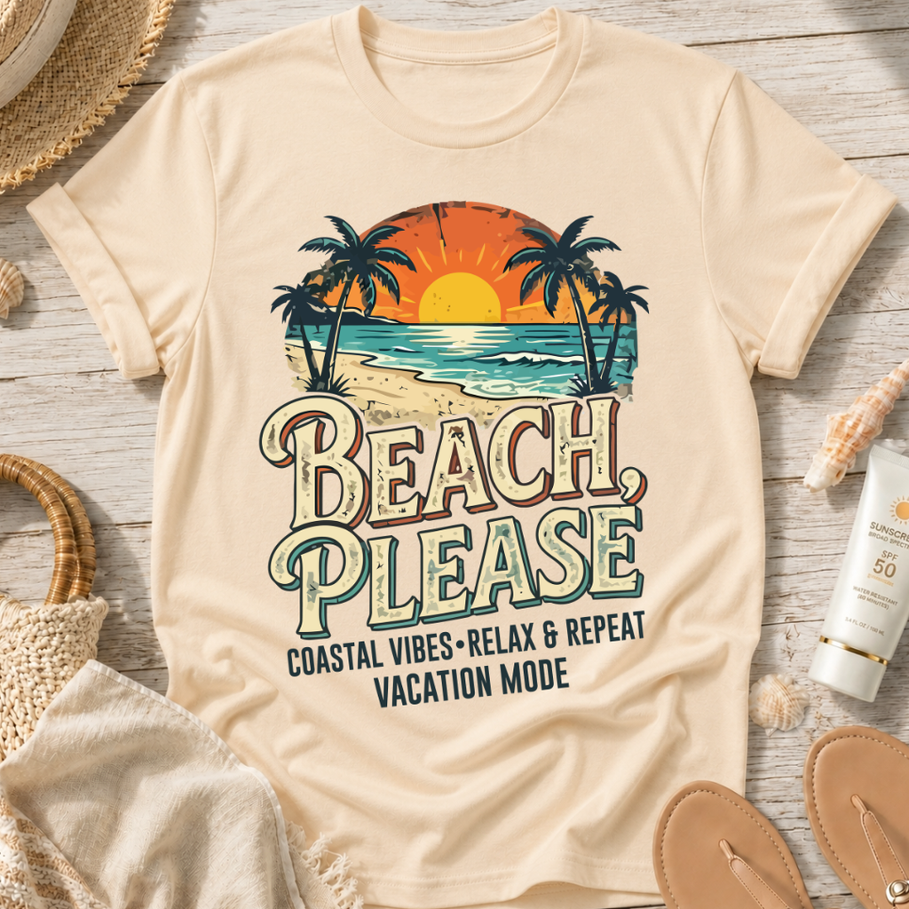 Beach Please Coastal T-Shirt