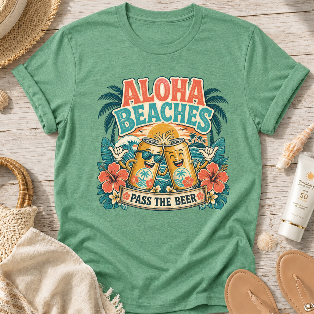 Aloha Beaches, Pass the Beer T-Shirt