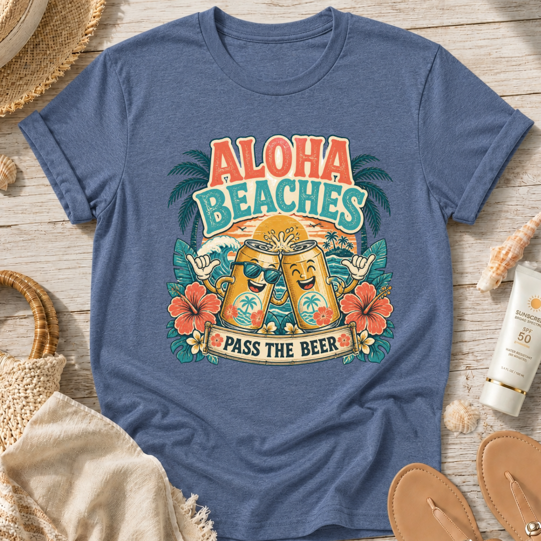 Aloha Beaches, Pass the Beer T-Shirt
