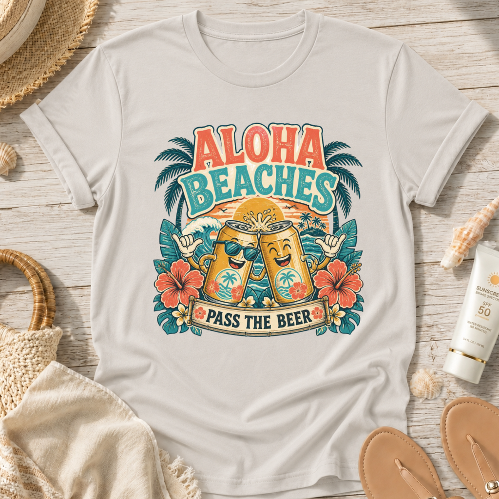 Aloha Beaches, Pass the Beer T-Shirt