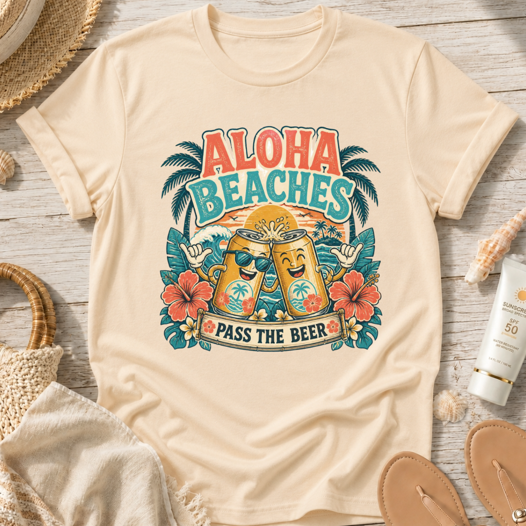 Aloha Beaches, Pass the Beer T-Shirt