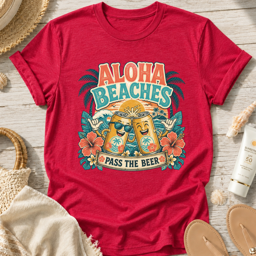 Aloha Beaches, Pass the Beer T-Shirt