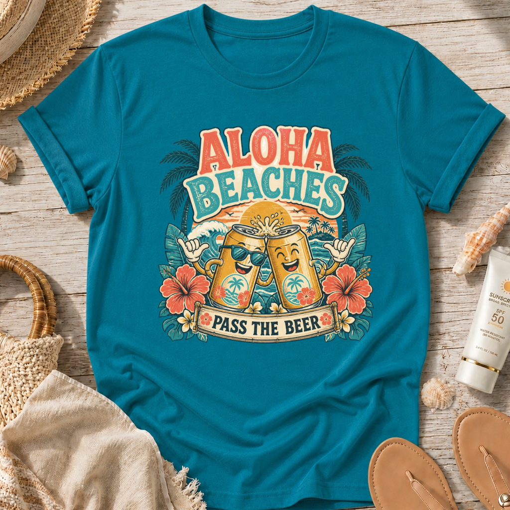 Aloha Beaches, Pass the Beer T-Shirt