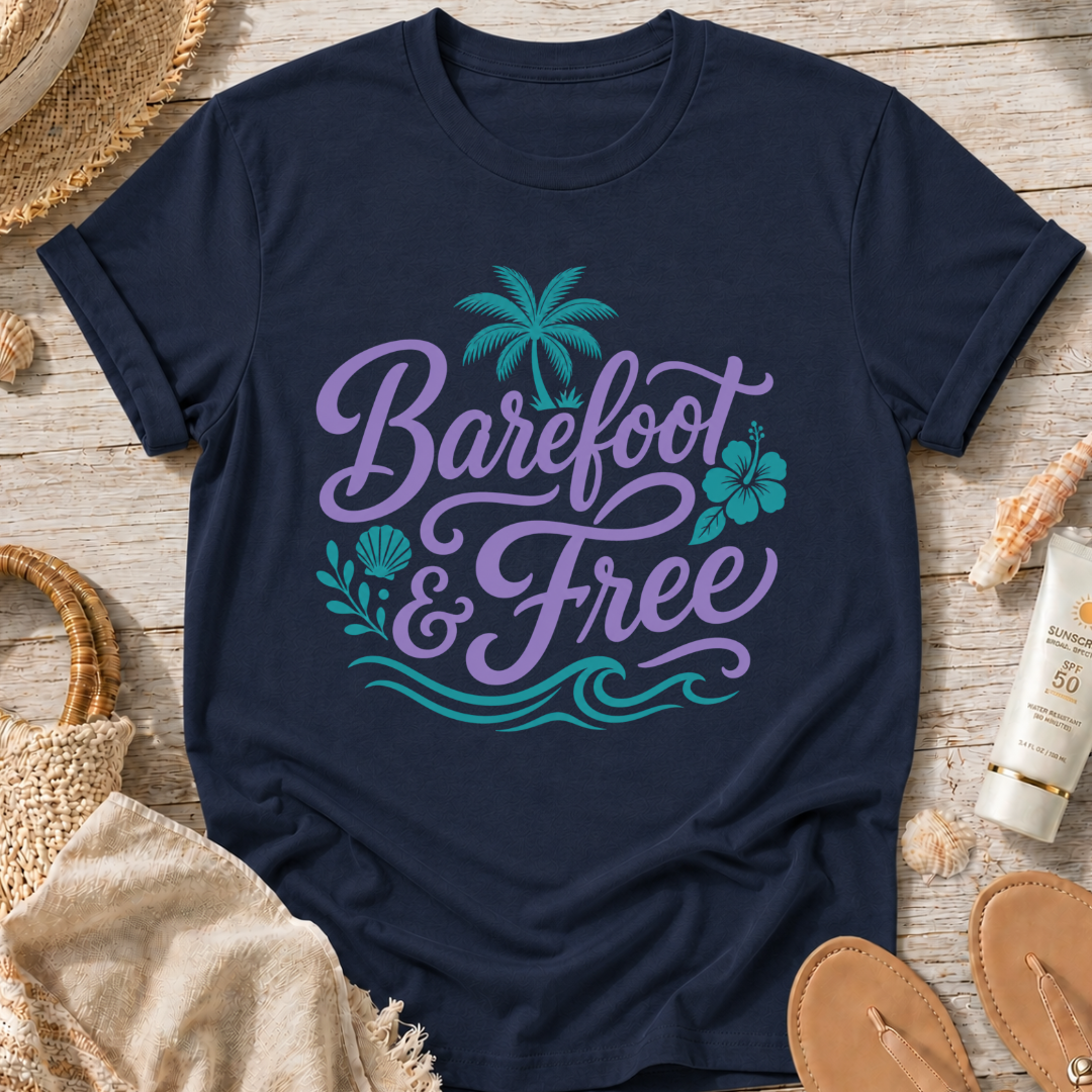 Barefoot & Free Beach T‑Shirt