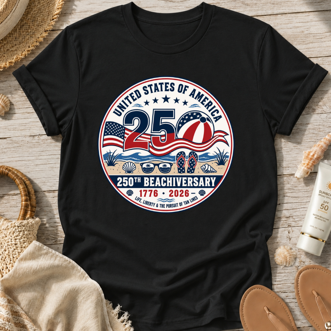USA Beachiversary Patriotic T-Shirt