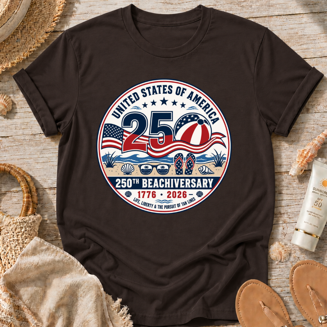 USA Beachiversary Patriotic T-Shirt