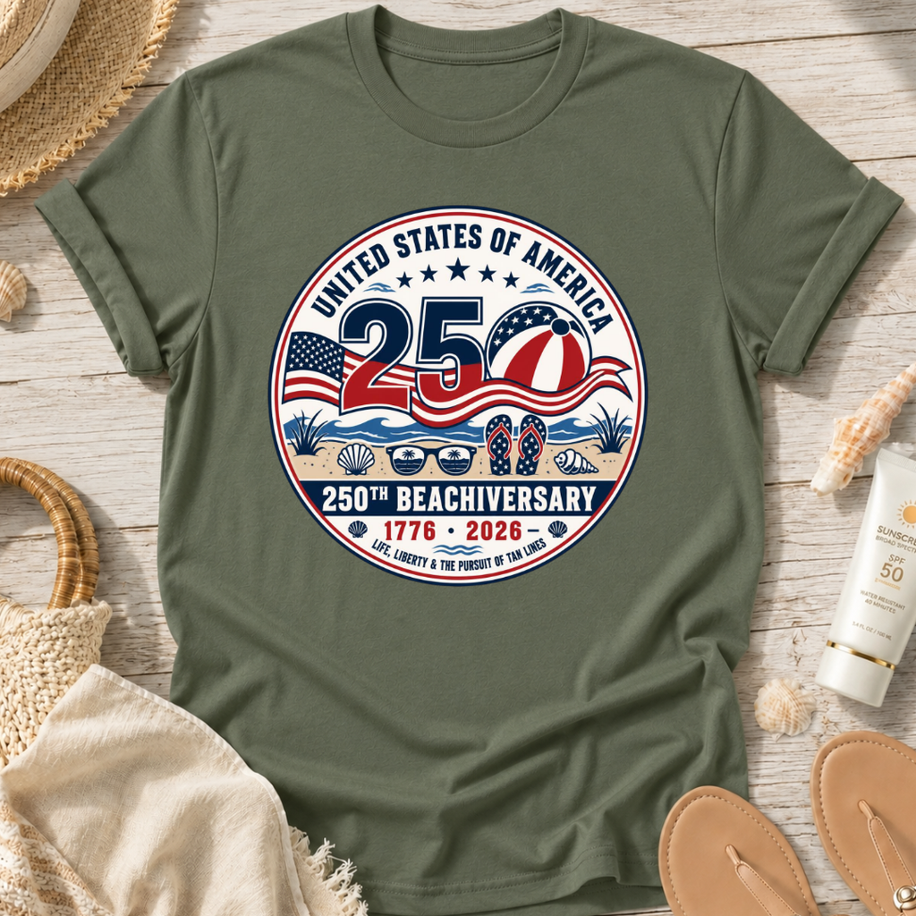 USA Beachiversary Patriotic T-Shirt