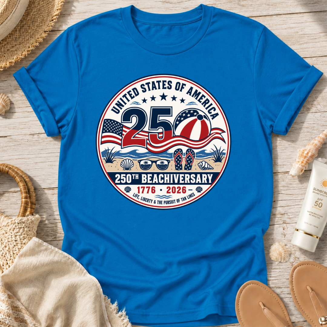 USA Beachiversary Patriotic T-Shirt