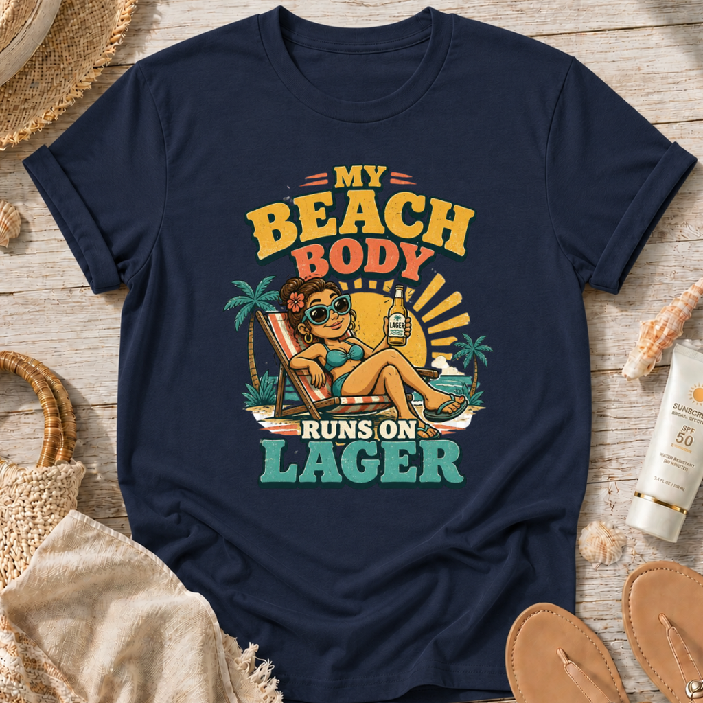 My Beach Body Runs on Lager T-Shirt