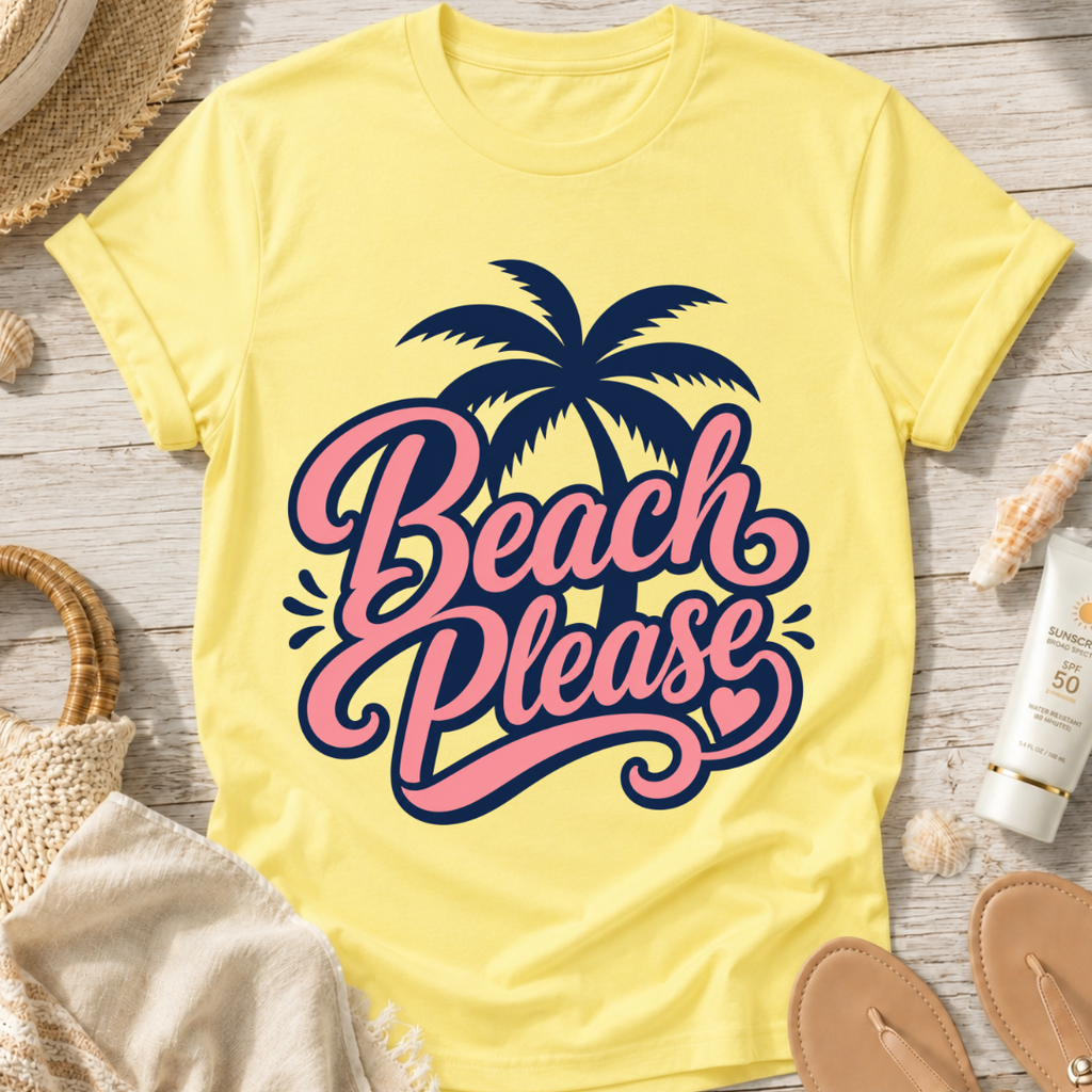 Beach Please Palm T-Shirt
