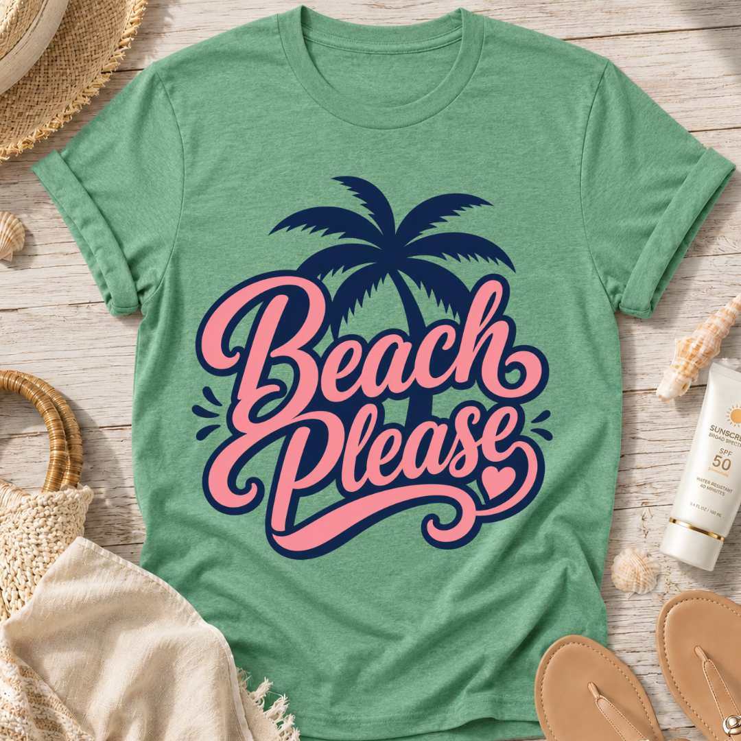 Beach Please Palm T-Shirt