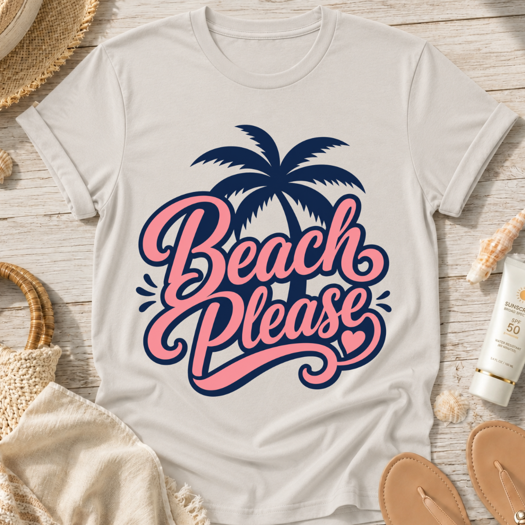 Beach Please Palm T-Shirt