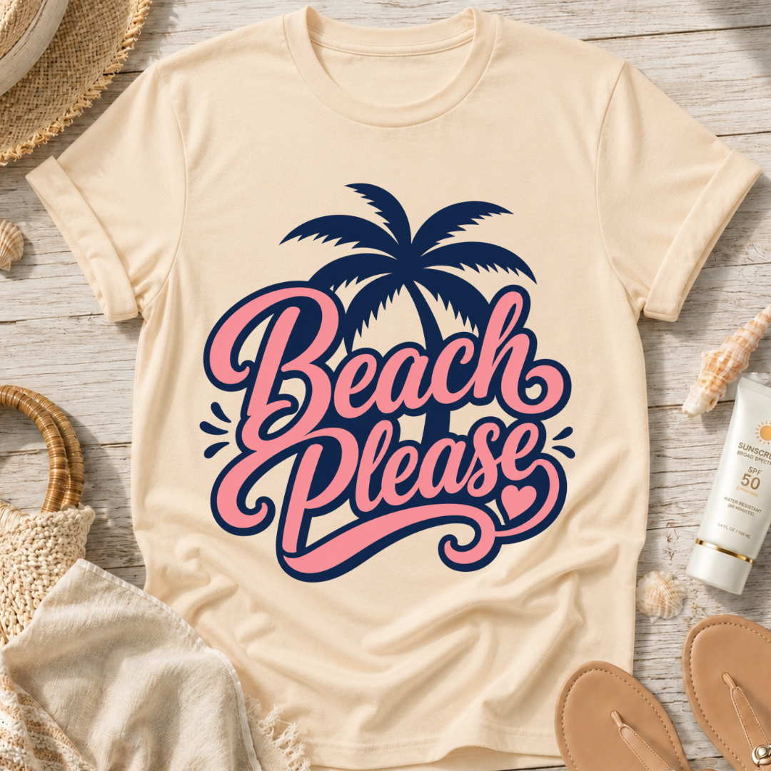 Beach Please Palm T-Shirt