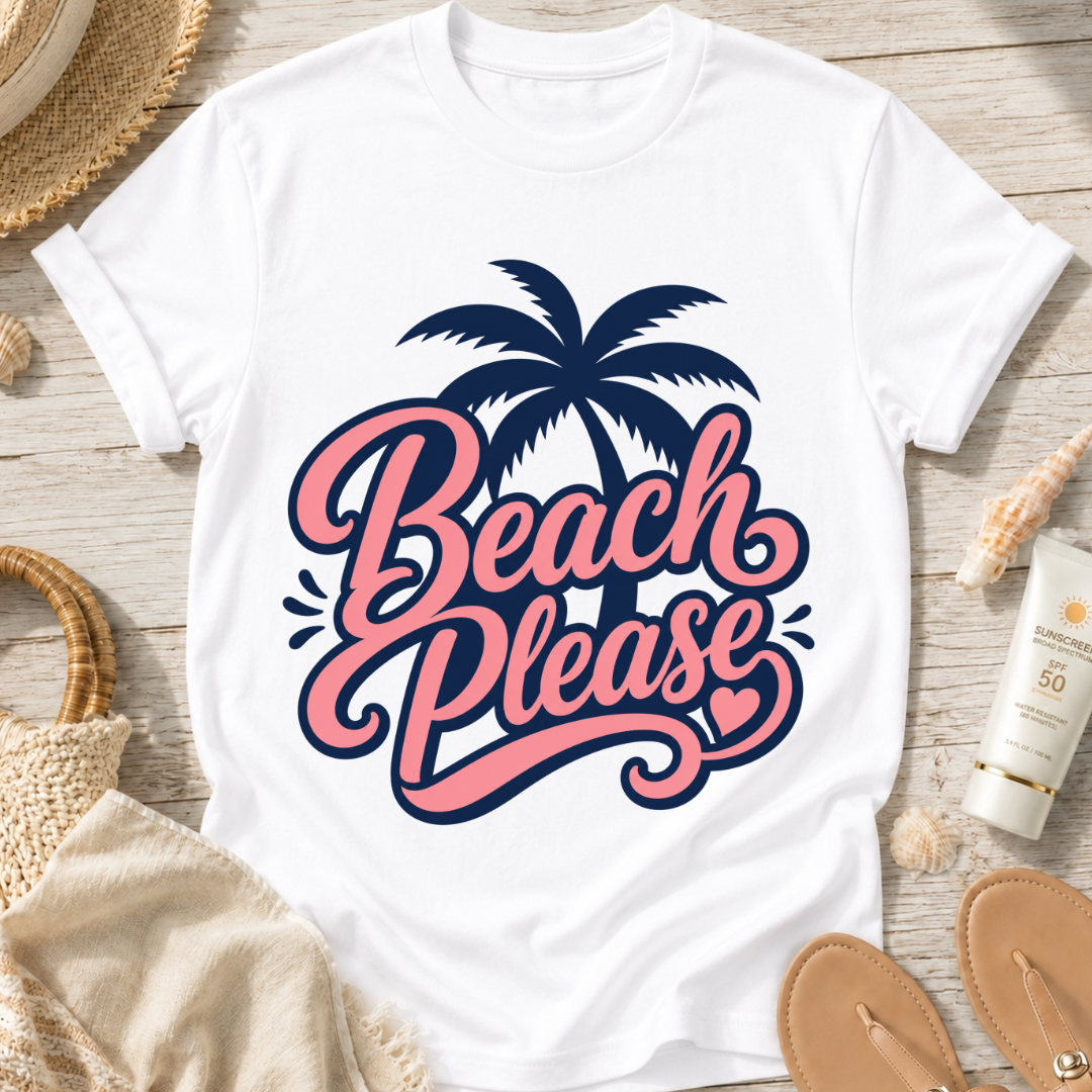 Beach Please Palm T-Shirt
