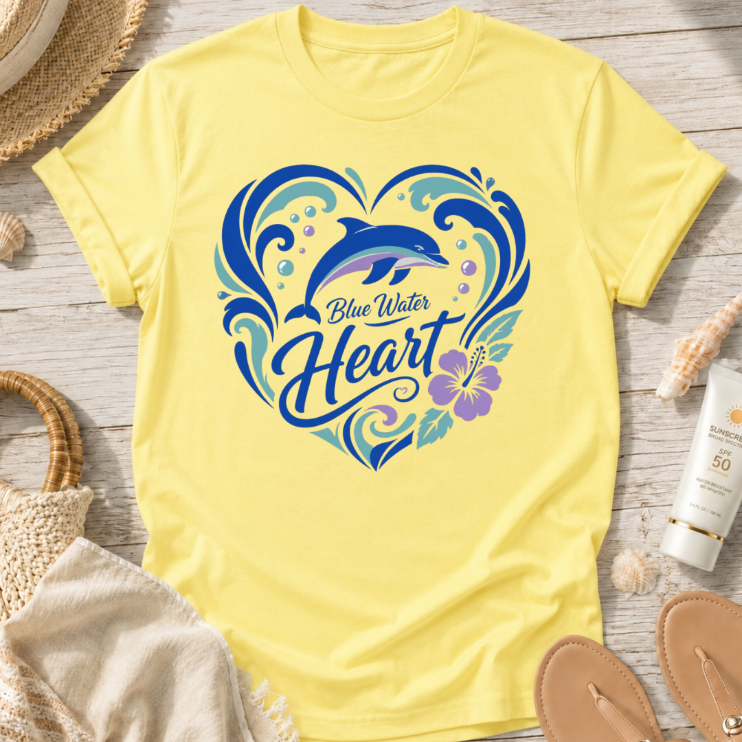 Blue Water Heart T-Shirt