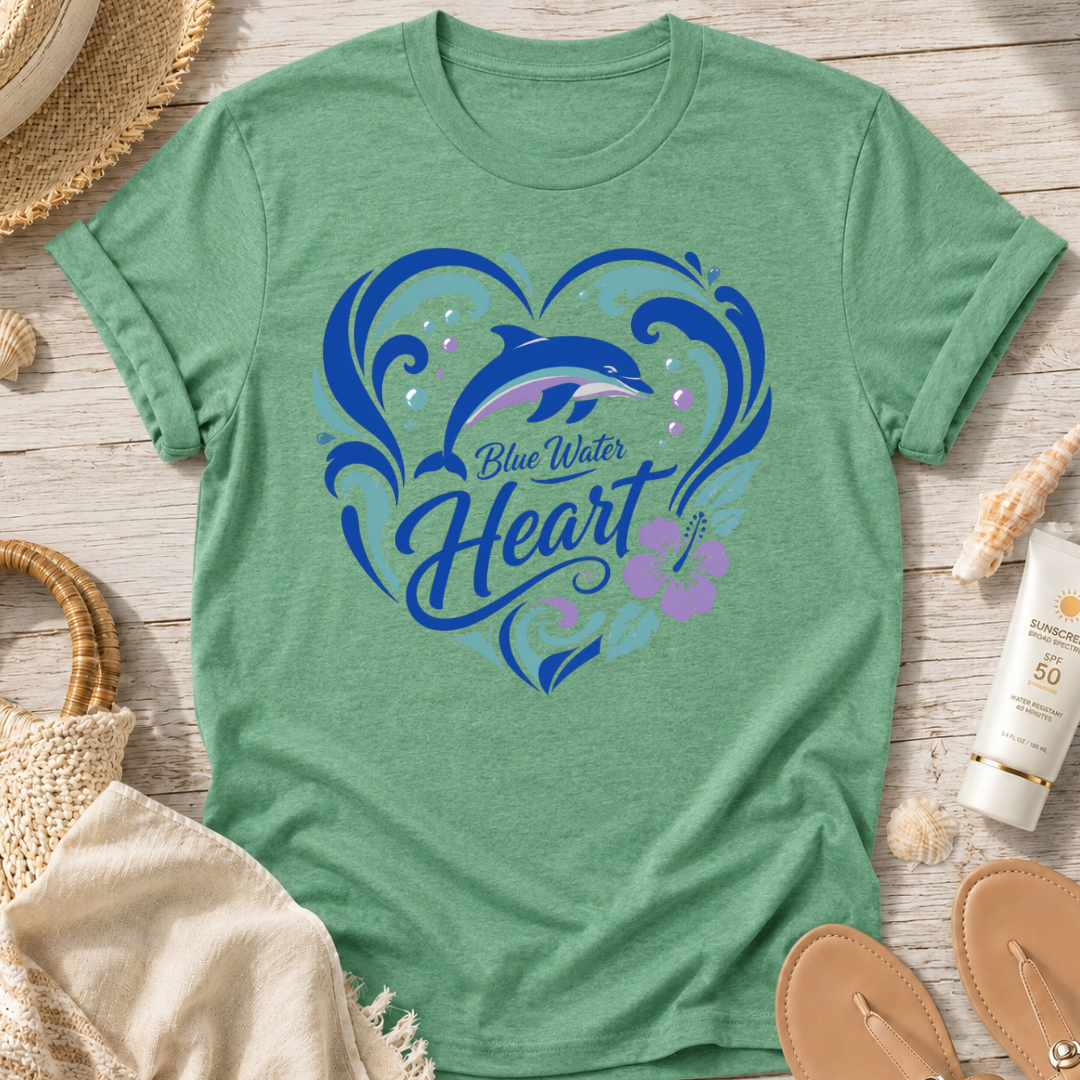 Blue Water Heart T-Shirt