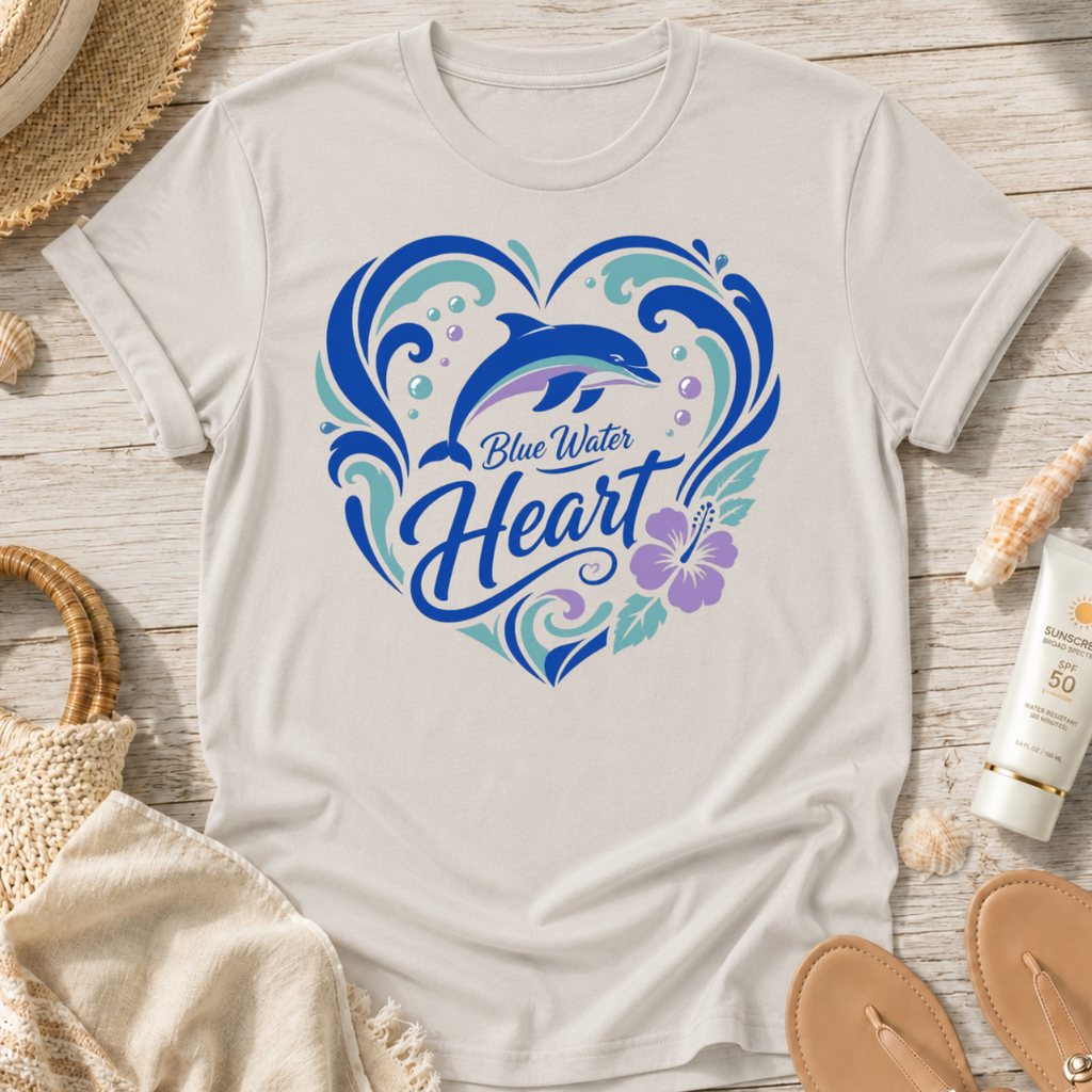 Blue Water Heart T-Shirt