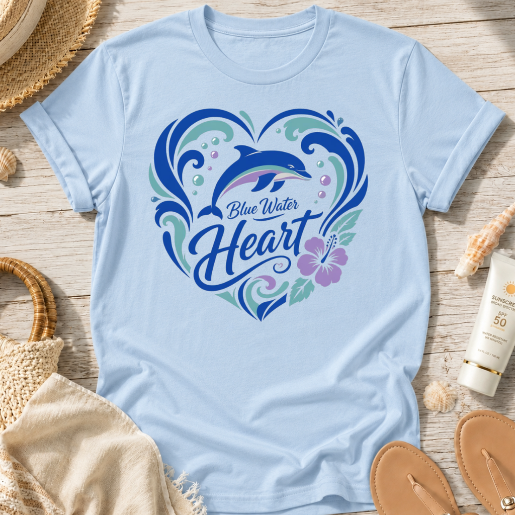 Blue Water Heart T-Shirt