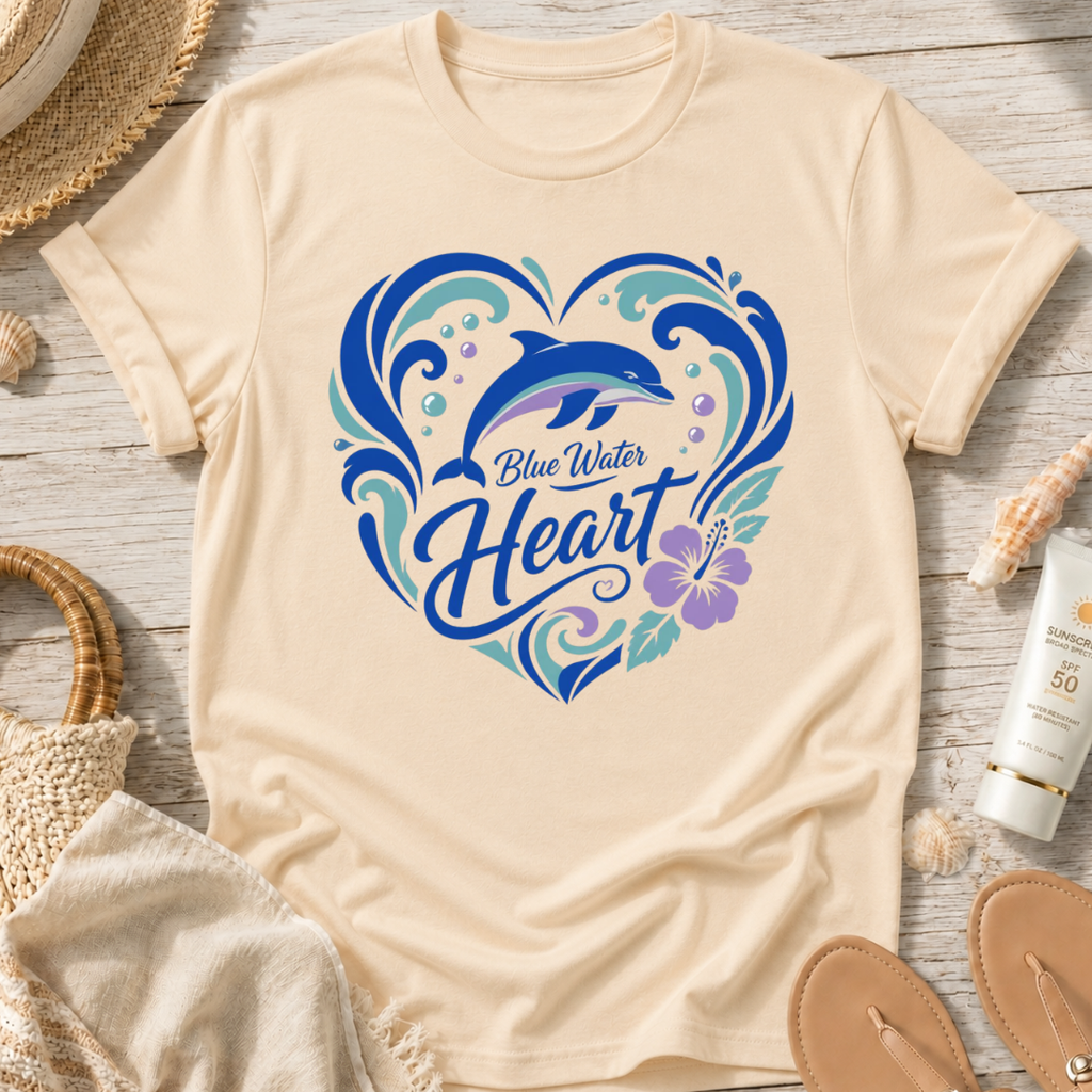 Blue Water Heart T-Shirt