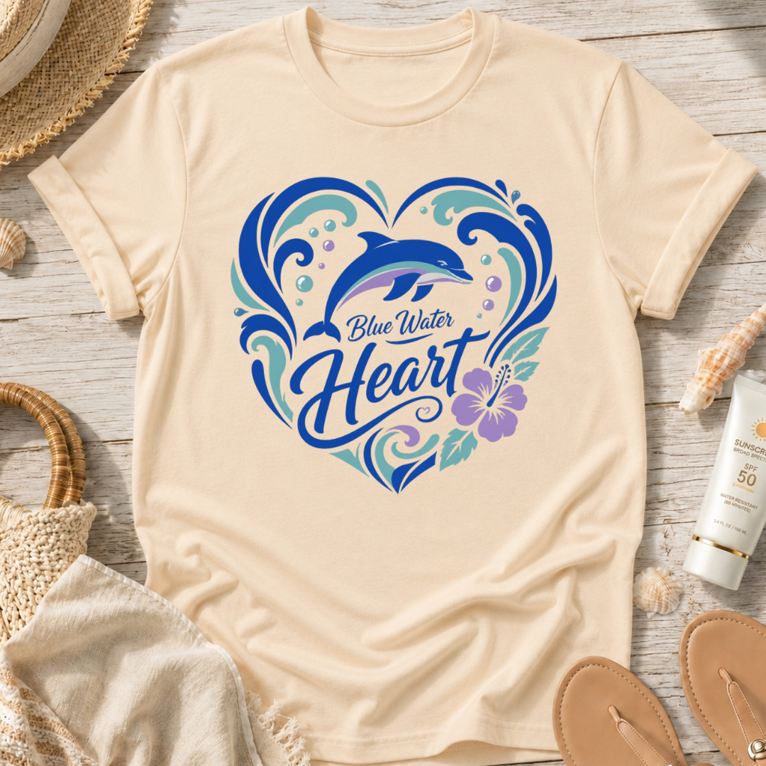 Blue Water Heart T-Shirt