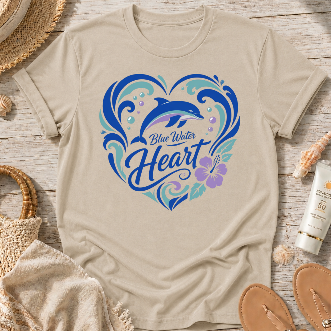 Blue Water Heart T-Shirt