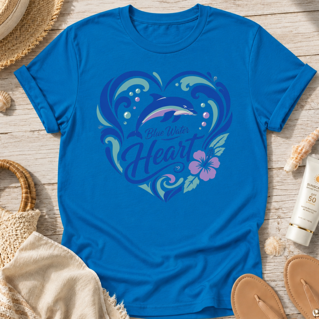 Blue Water Heart T-Shirt