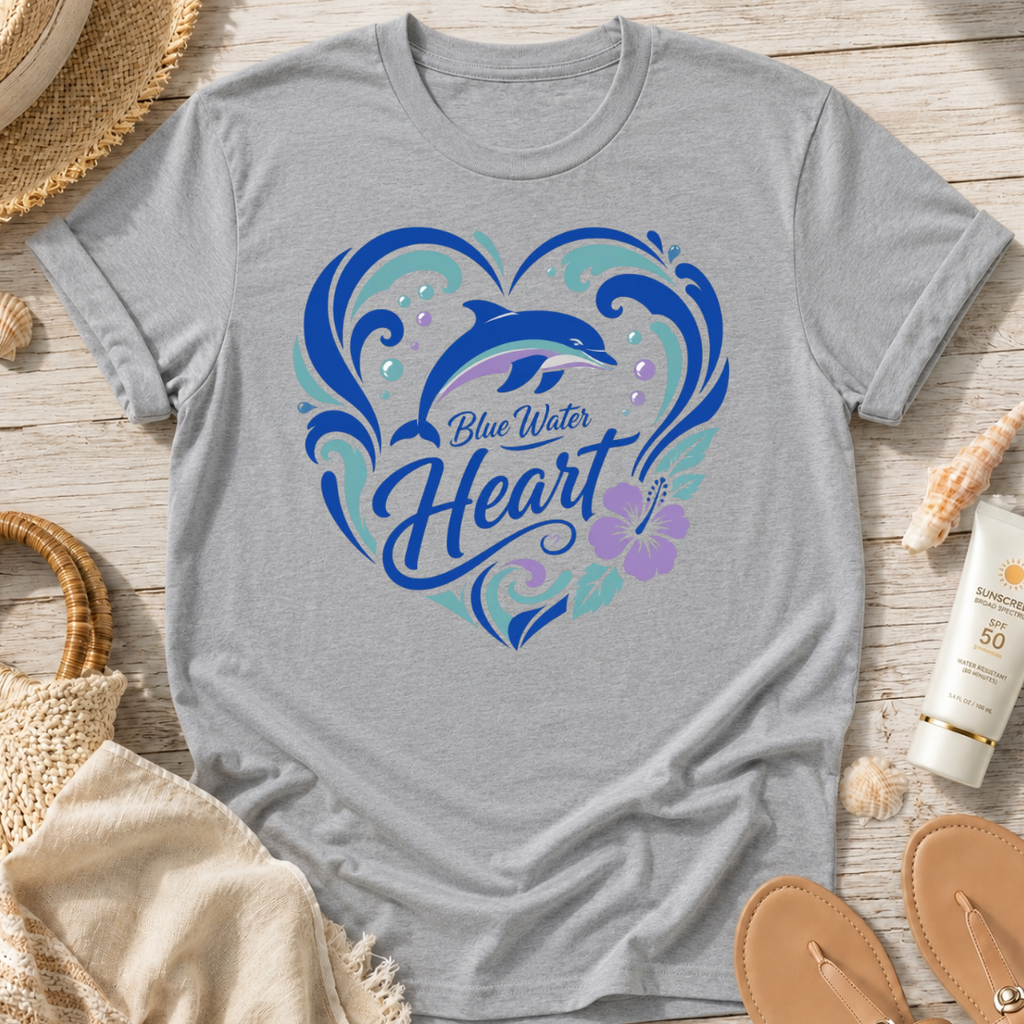 Blue Water Heart T-Shirt