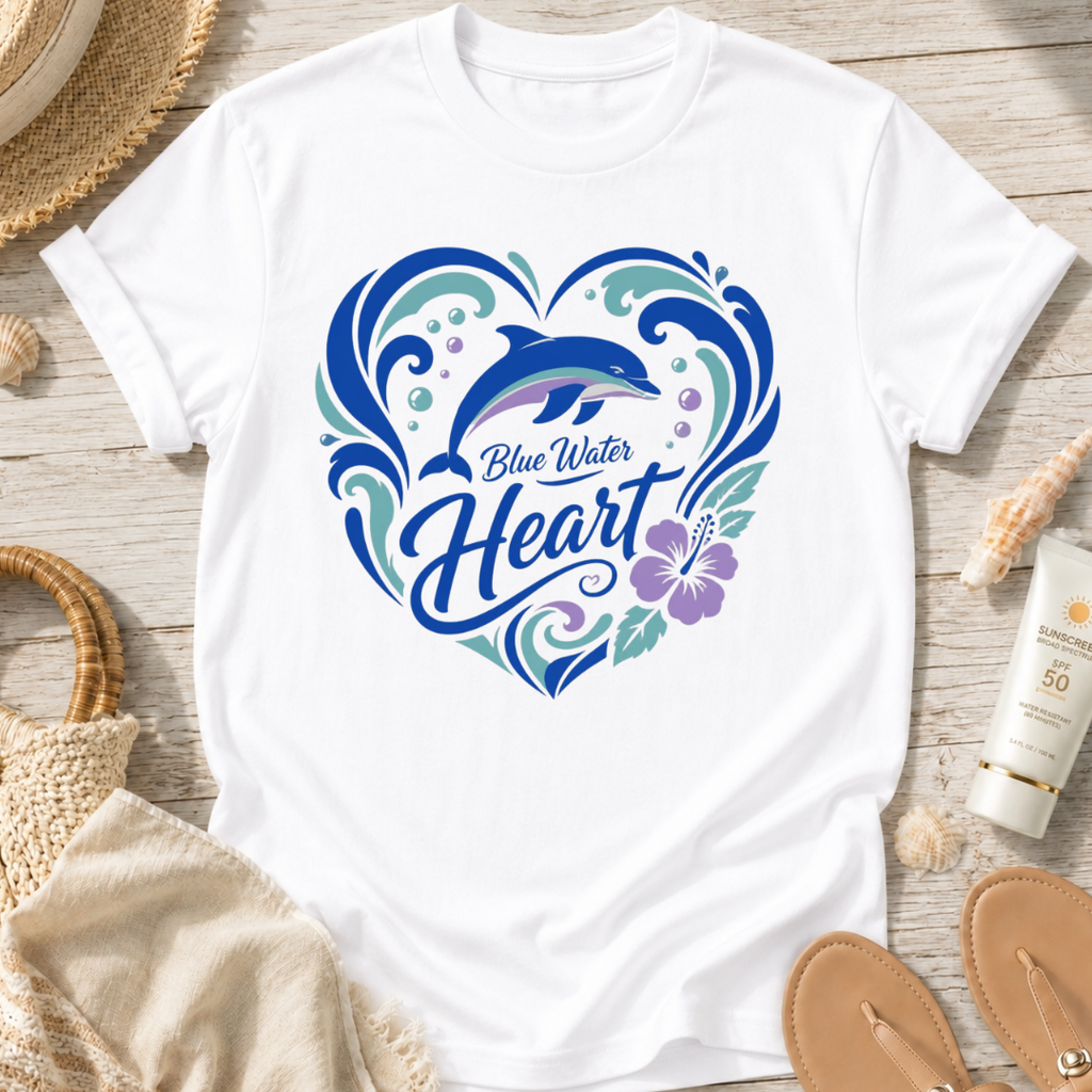 Blue Water Heart T-Shirt