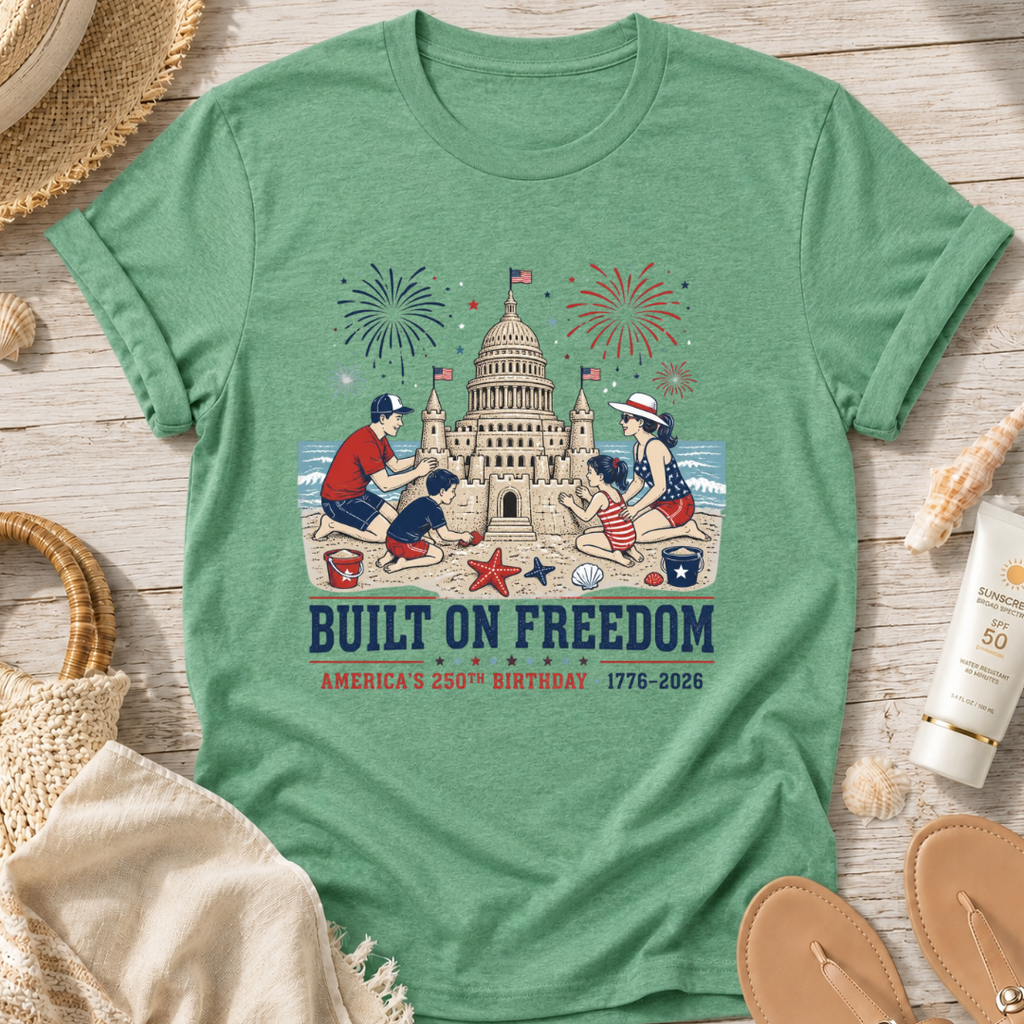 Built on Freedom Sandcastle T-Shirt
