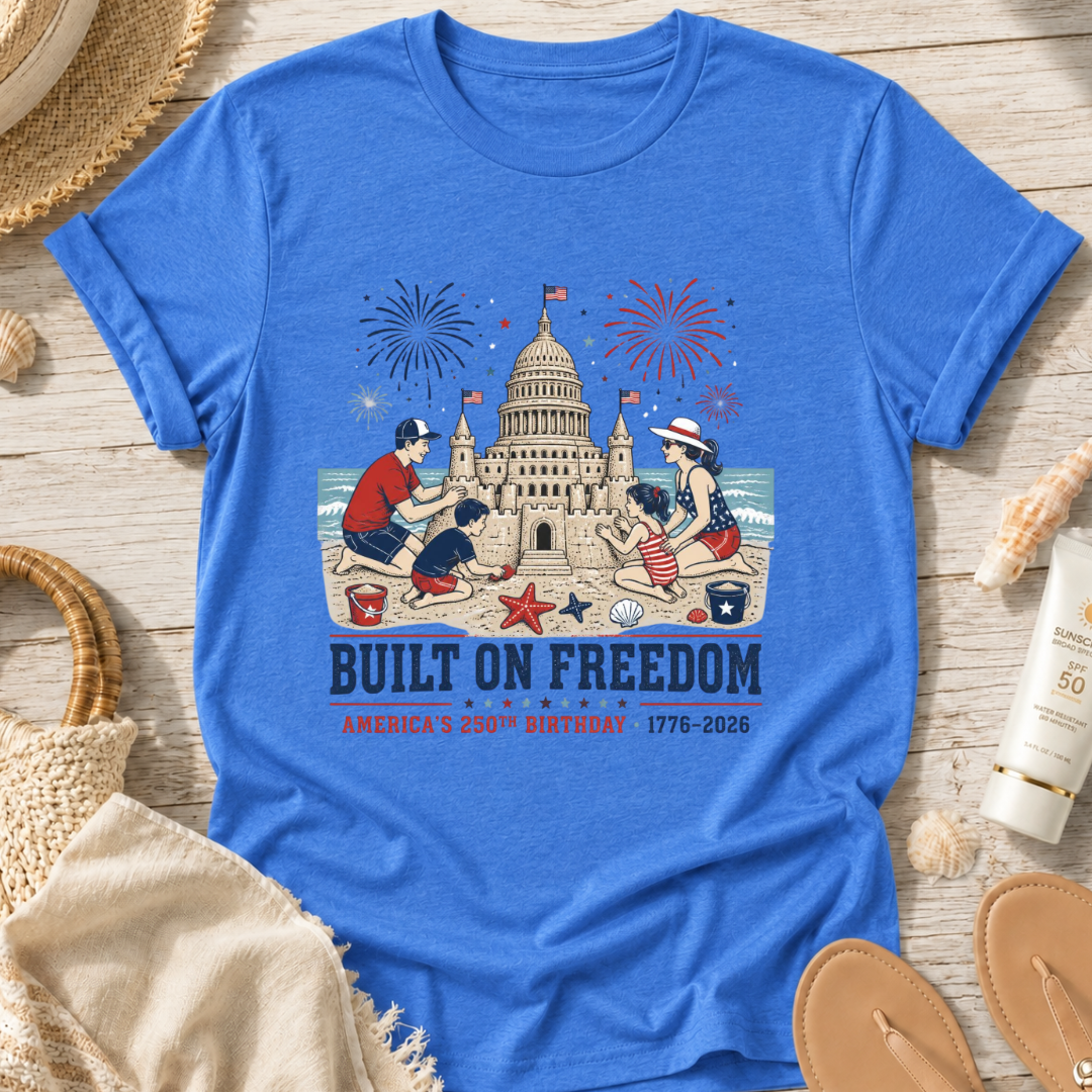 Built on Freedom Sandcastle T-Shirt