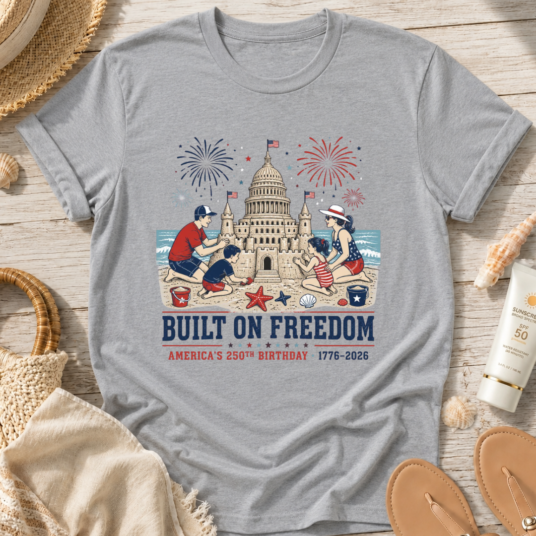 Built on Freedom Sandcastle T-Shirt