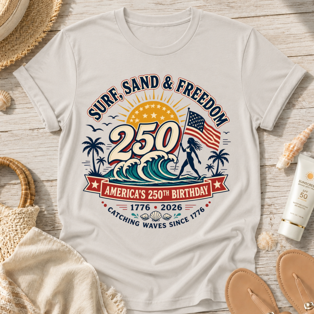 Surf, Sand & Freedom 250 T-Shirt