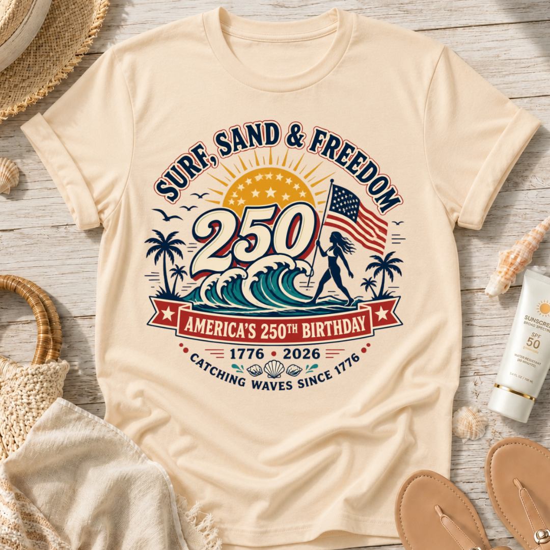 Surf, Sand & Freedom 250 T-Shirt